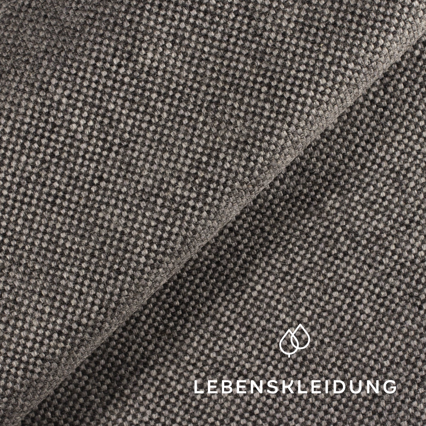 Bio Loden (Tuchloden) - Schwarz Weiß Muster