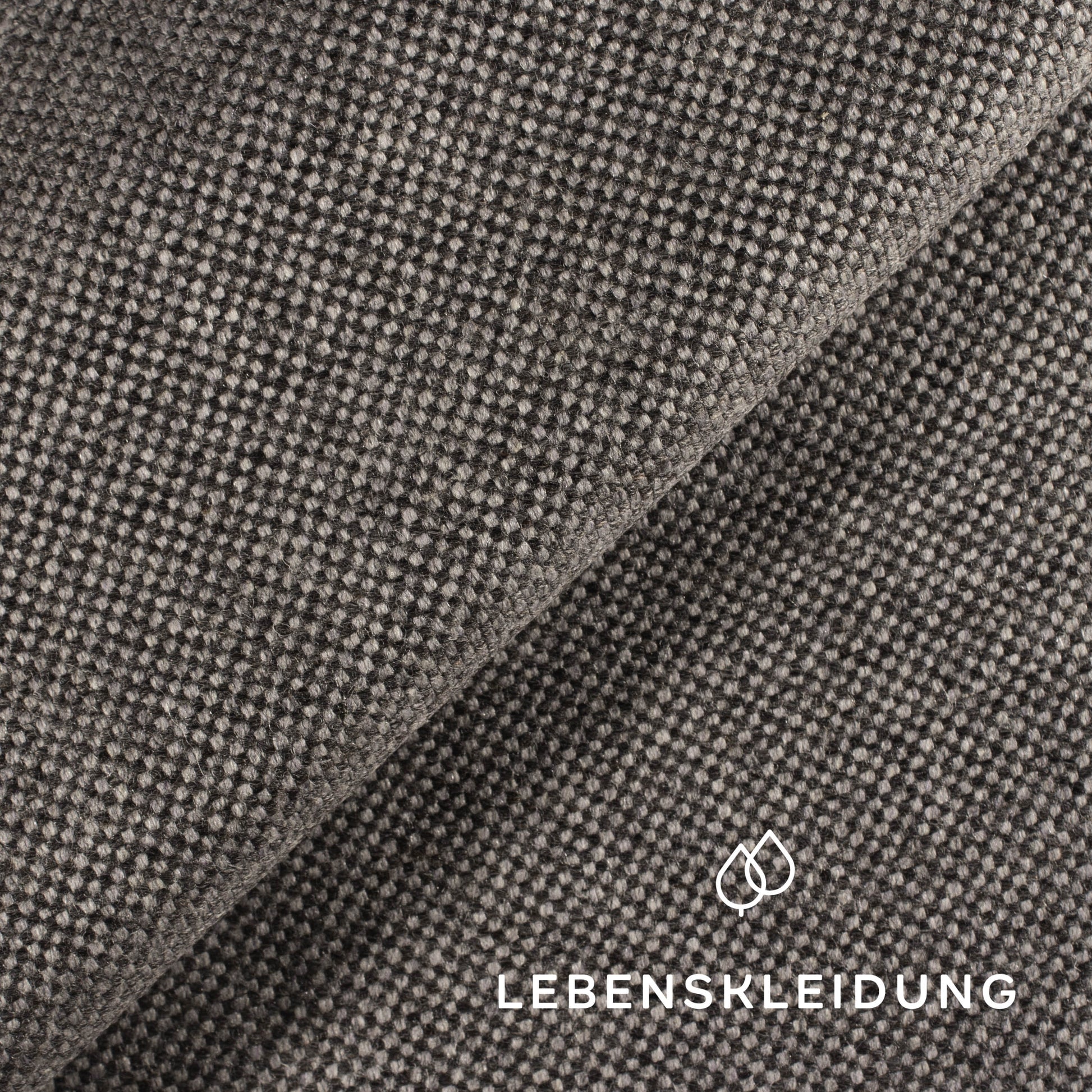 Bio Loden (Tuchloden) - Schwarz Weiß Muster