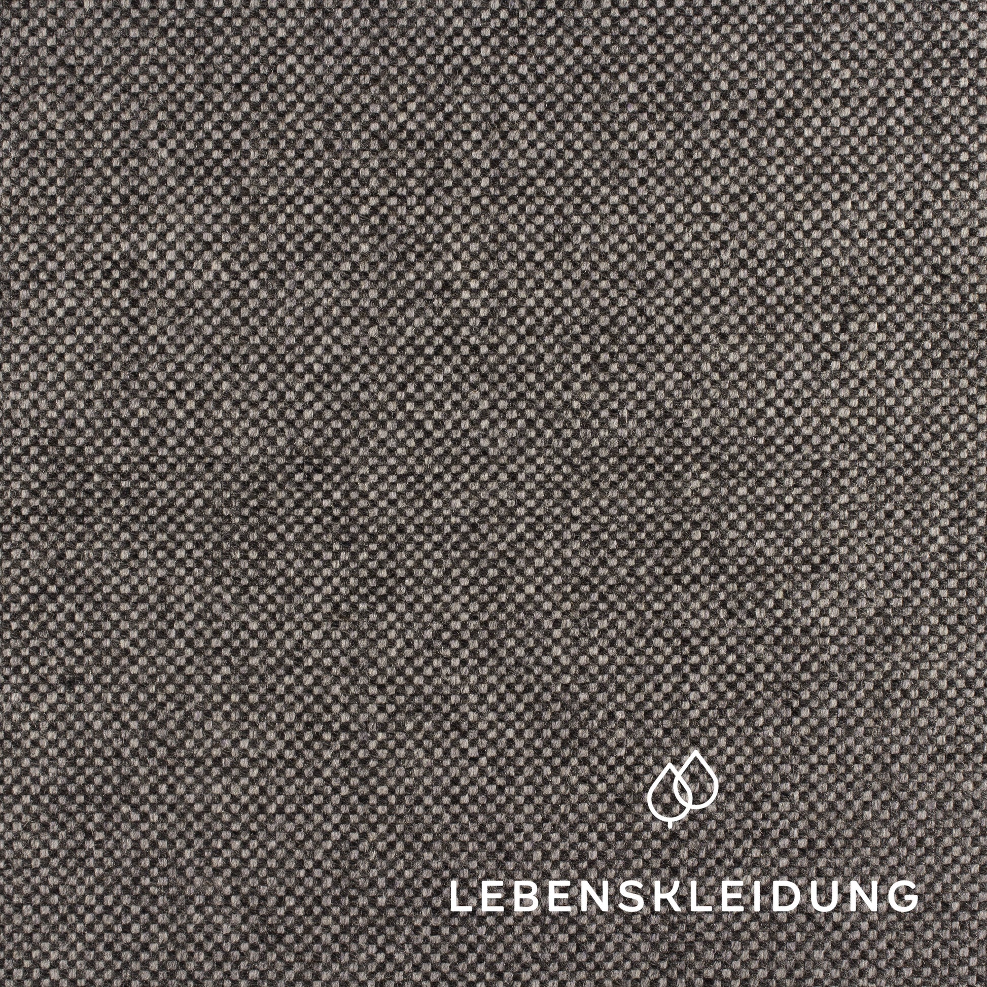 Bio Loden (Tuchloden) - Schwarz Weiß Muster – Detailansicht