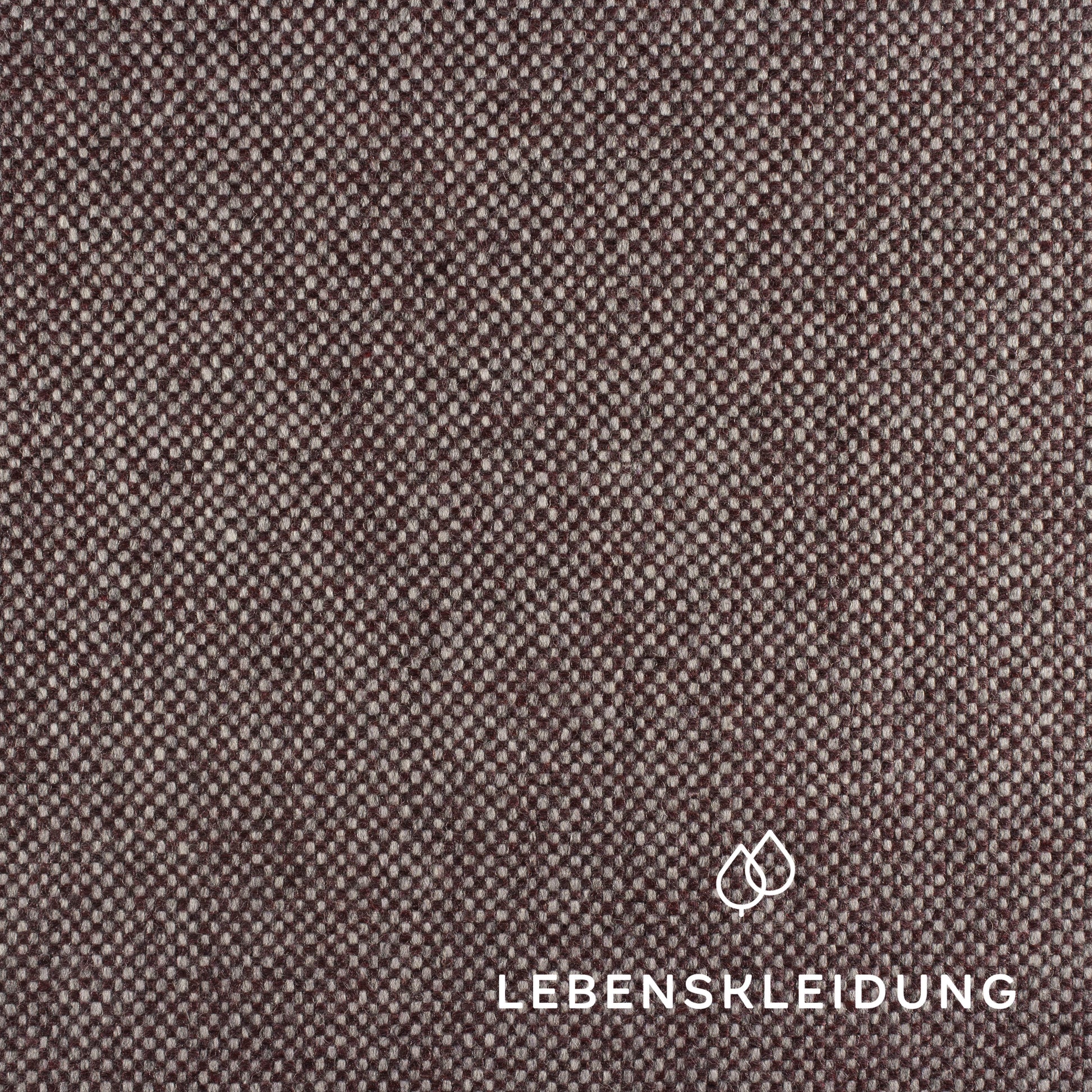 Loden biologique (Loden de laine) - échantillon rouge et blanc – Vue détaillée