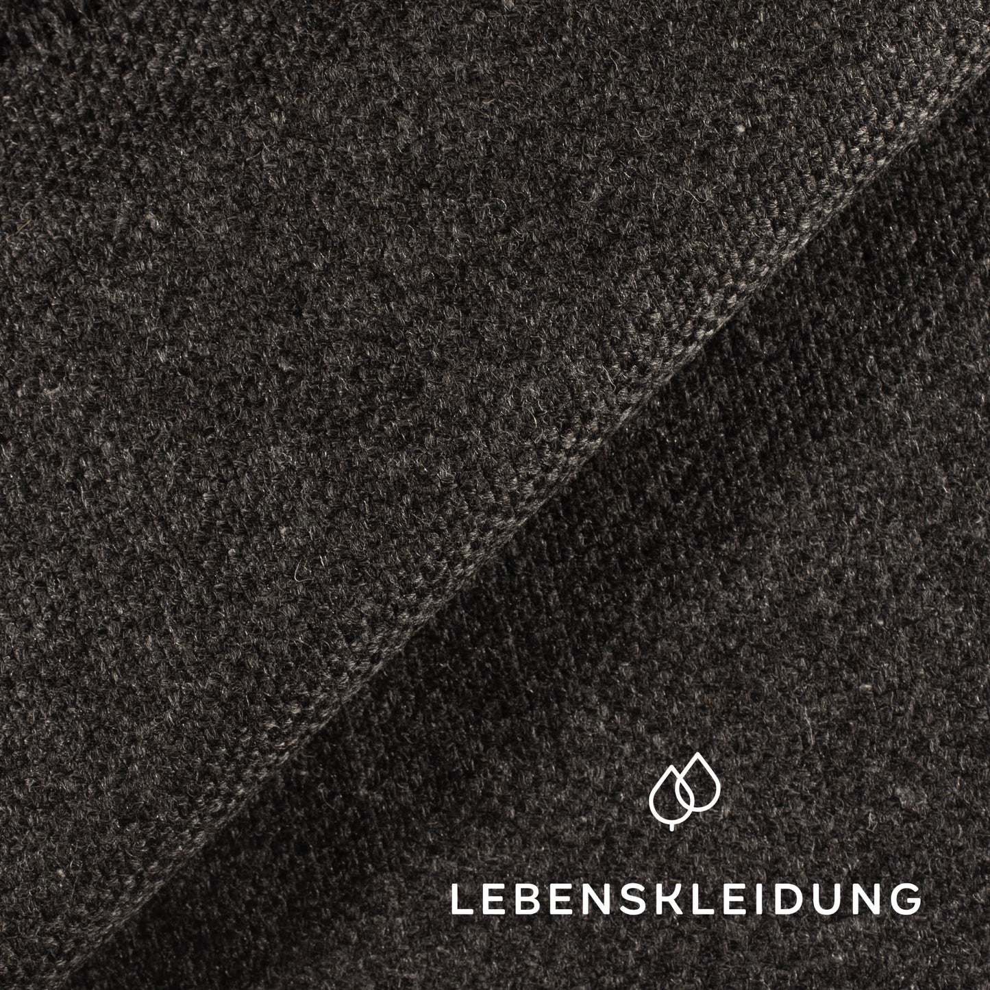 Bio Loden (Tuchloden) - Anthrazit Muster