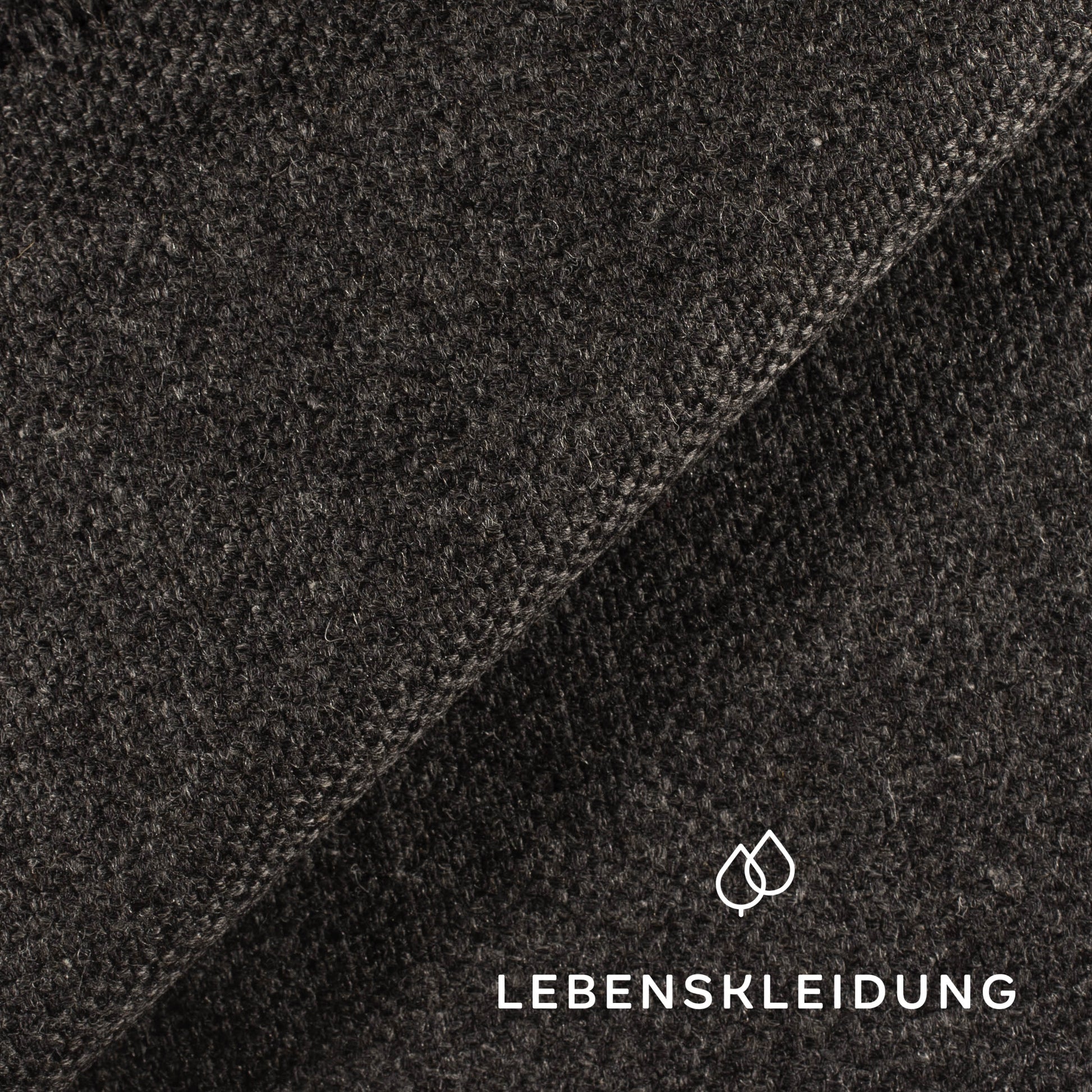 Bio Loden (Tuchloden) - Anthrazit Muster