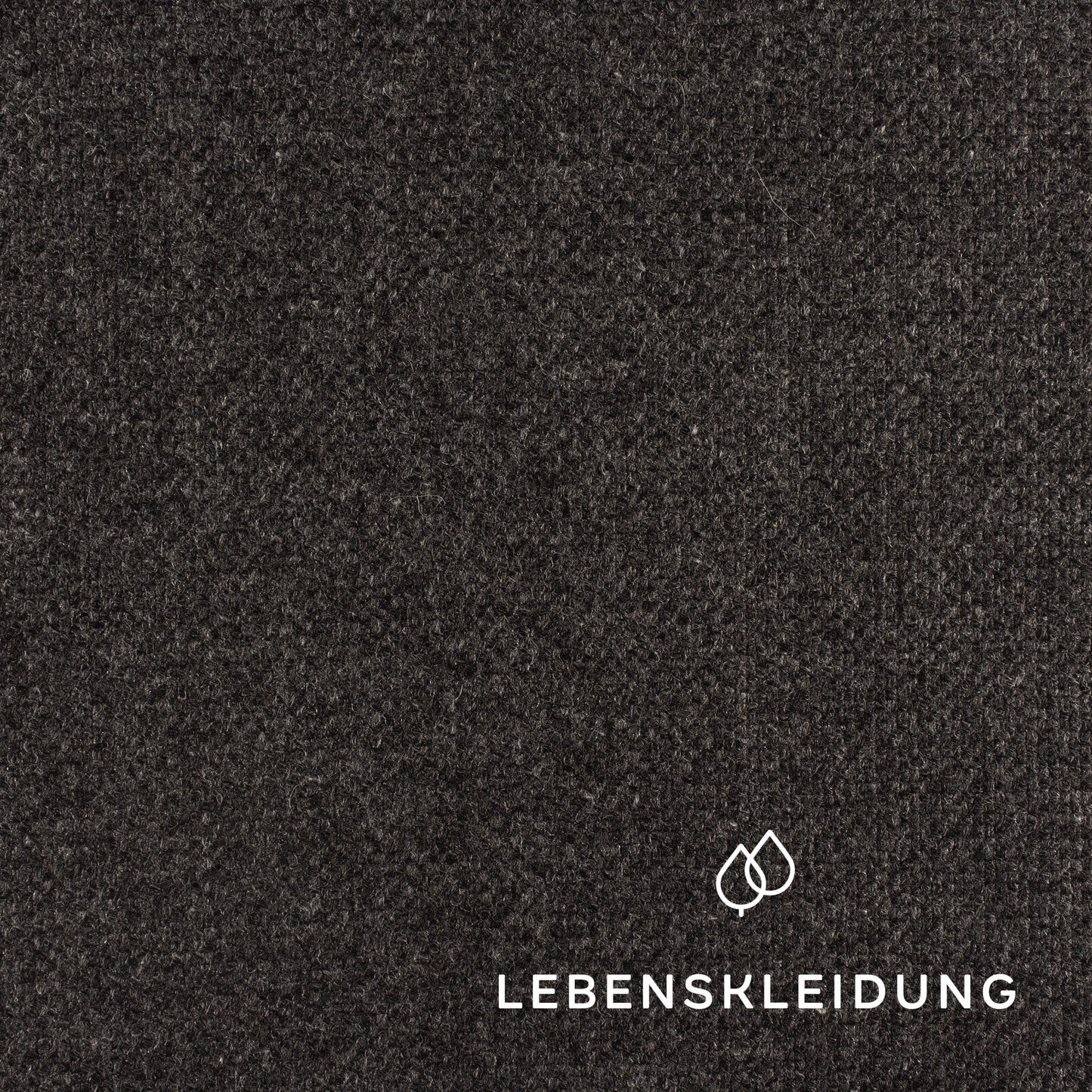 Bio Loden (Tuchloden) - Anthrazit Muster – Detailansicht