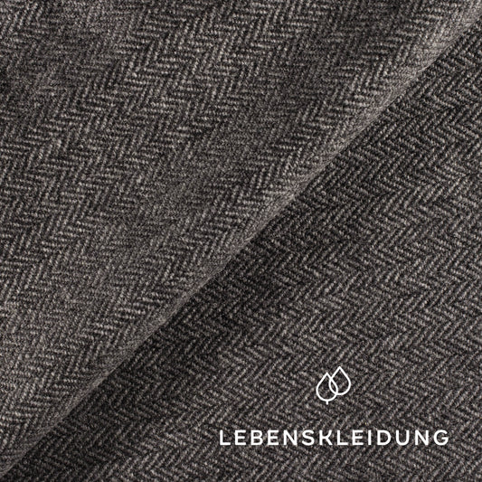 Organic herringbone - grey mottled / dark sample