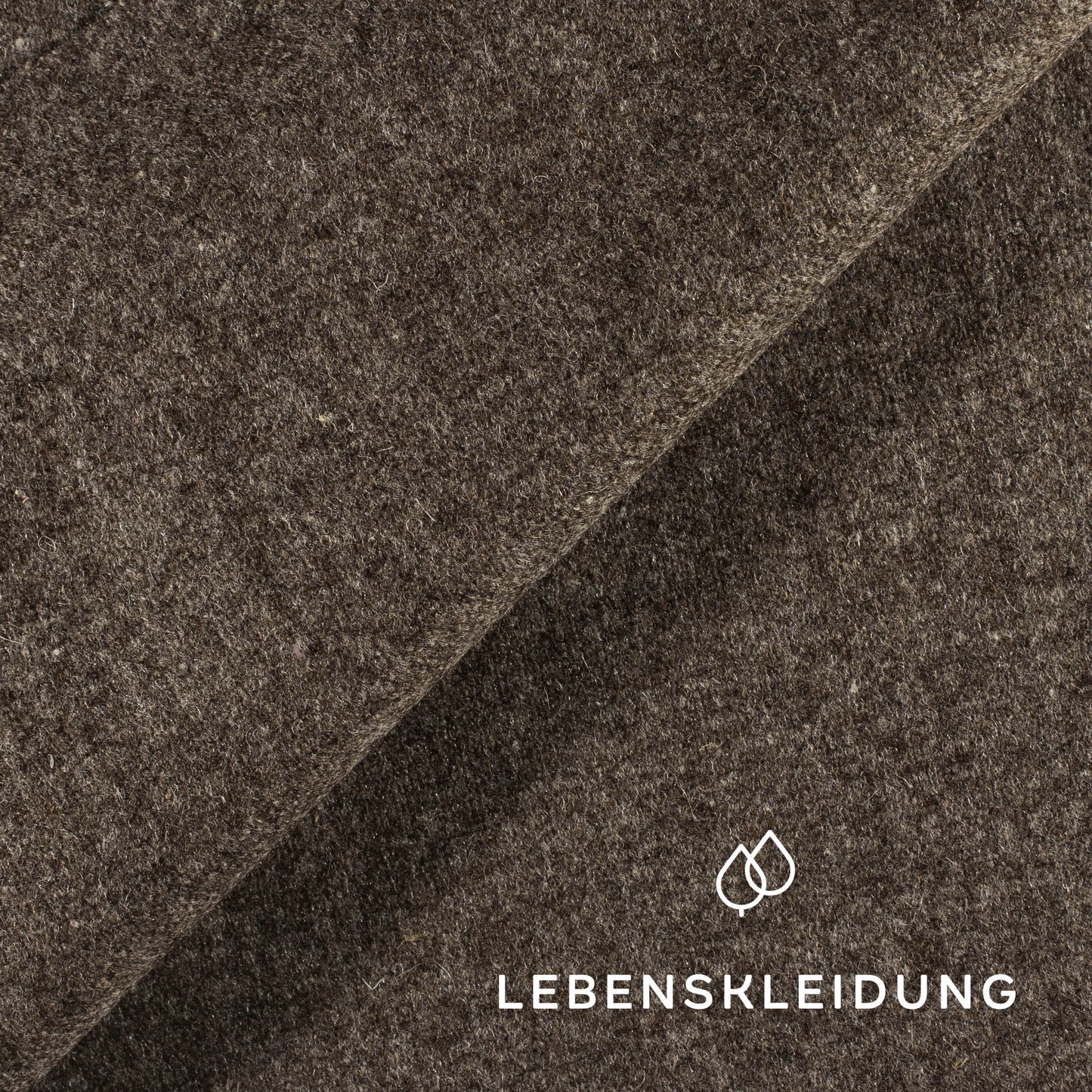 Bio Loden aus regionaler Wolle - Dunkelbraun Muster