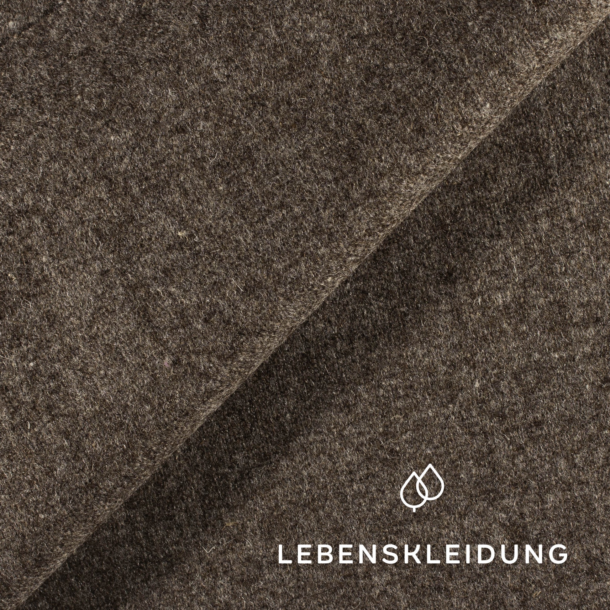 Bio Loden aus regionaler Wolle - Dunkelbraun Muster