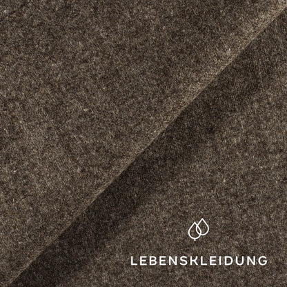 Bio Loden aus regionaler Wolle - Dunkelbraun Muster
