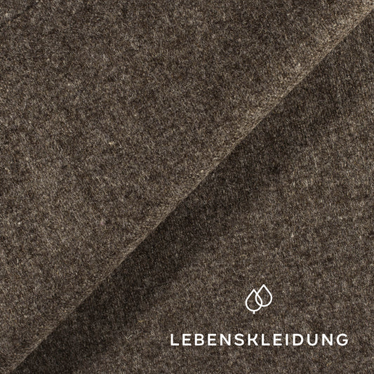 Organic loden made from regional wool - dark brown sample