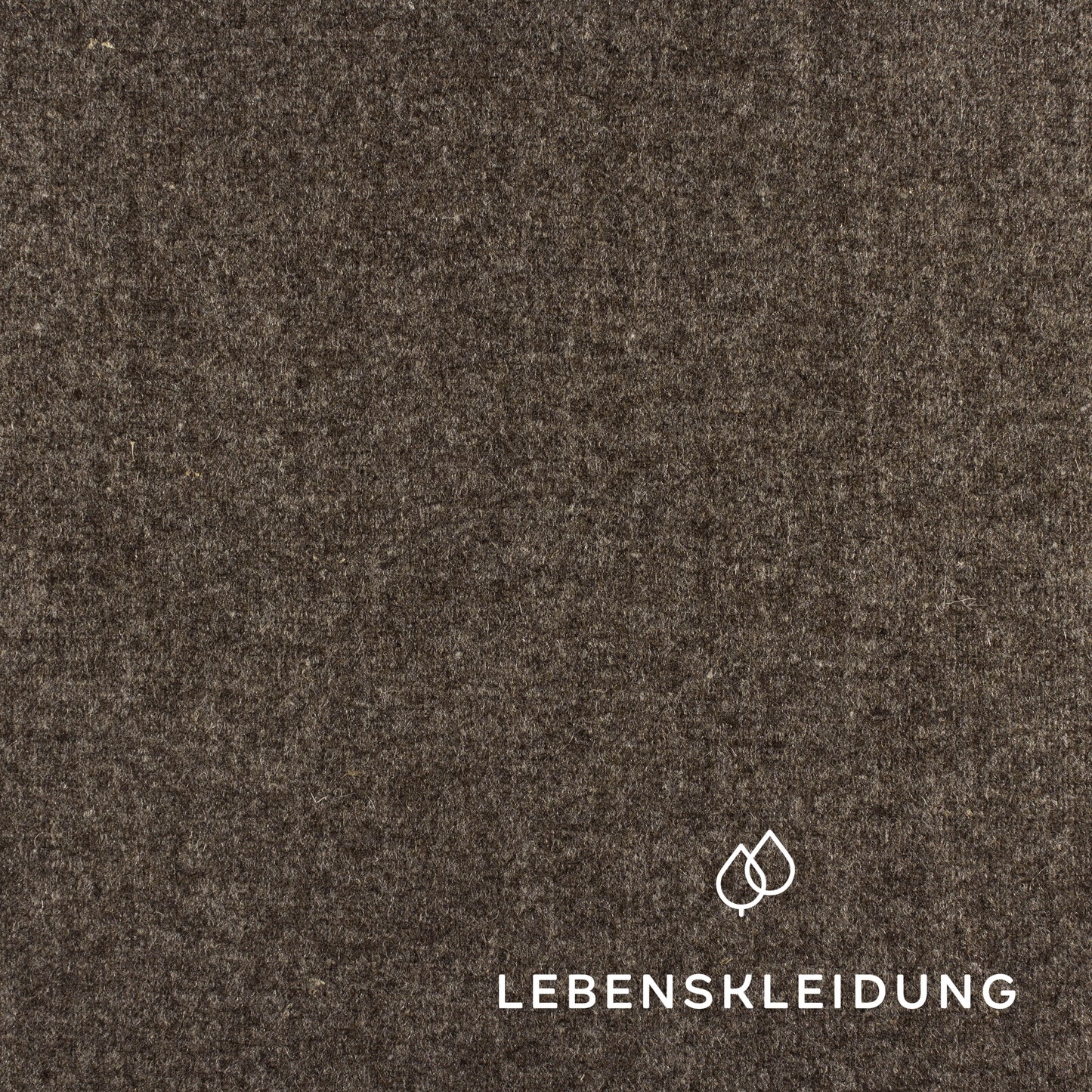 Bio Loden aus regionaler Wolle - Dunkelbraun Muster – Detailansicht