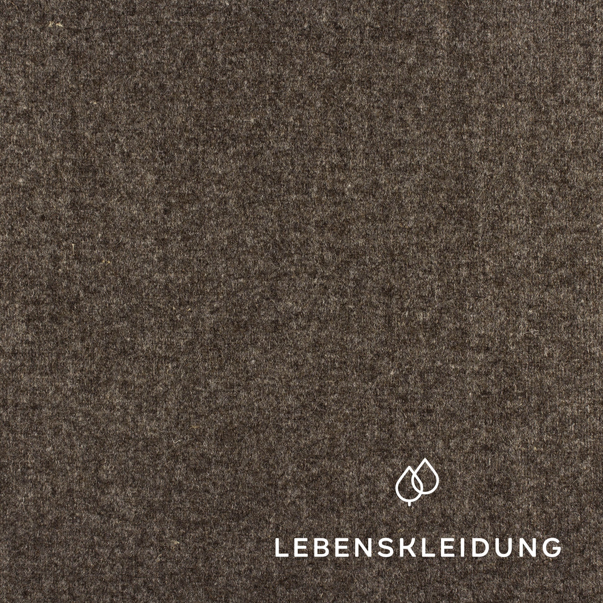 Bio Loden aus regionaler Wolle - Dunkelbraun Muster – Detailansicht