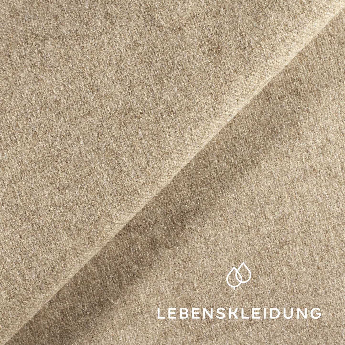 Organic loden made from regional wool - light brown sample