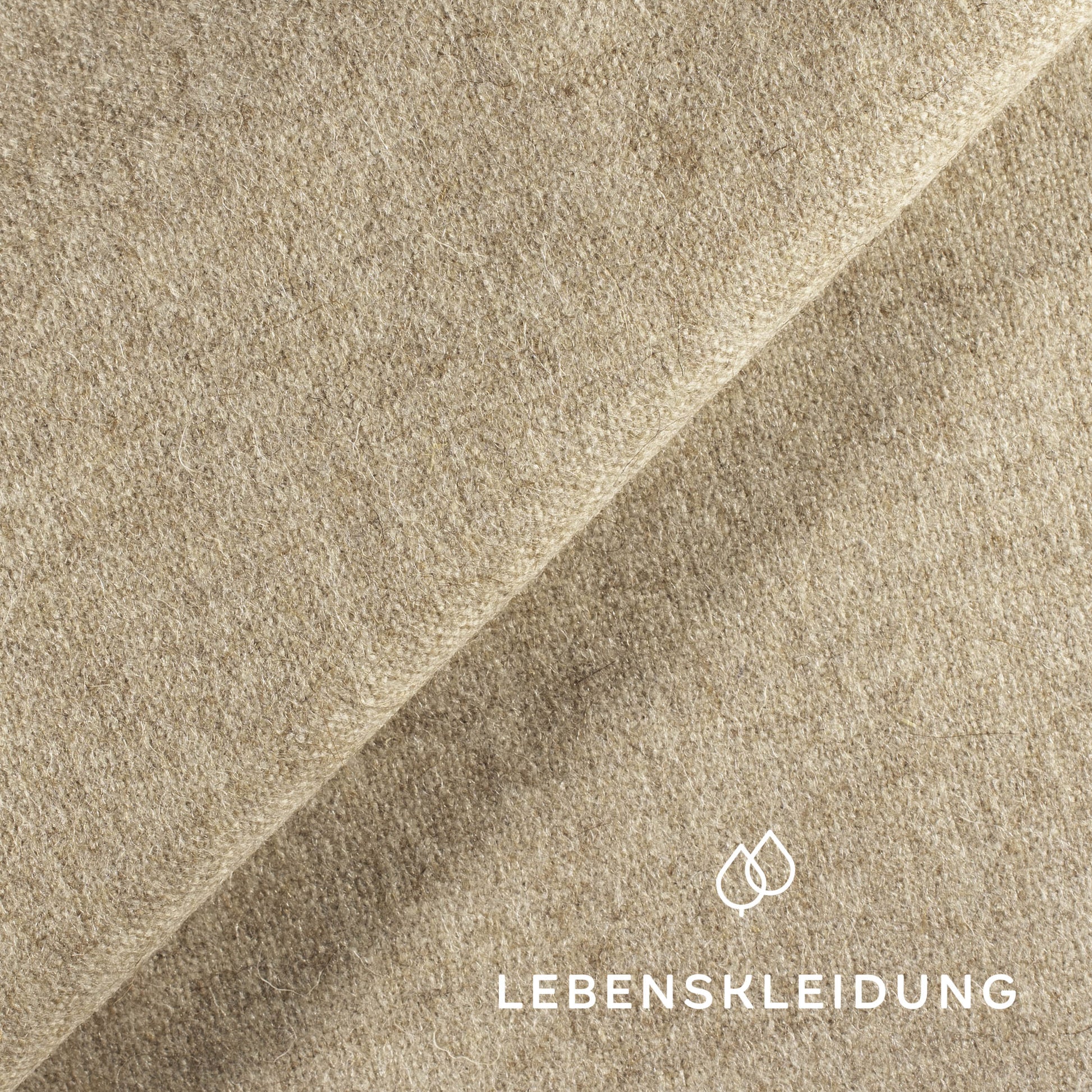 Organic loden made from regional wool - light brown sample