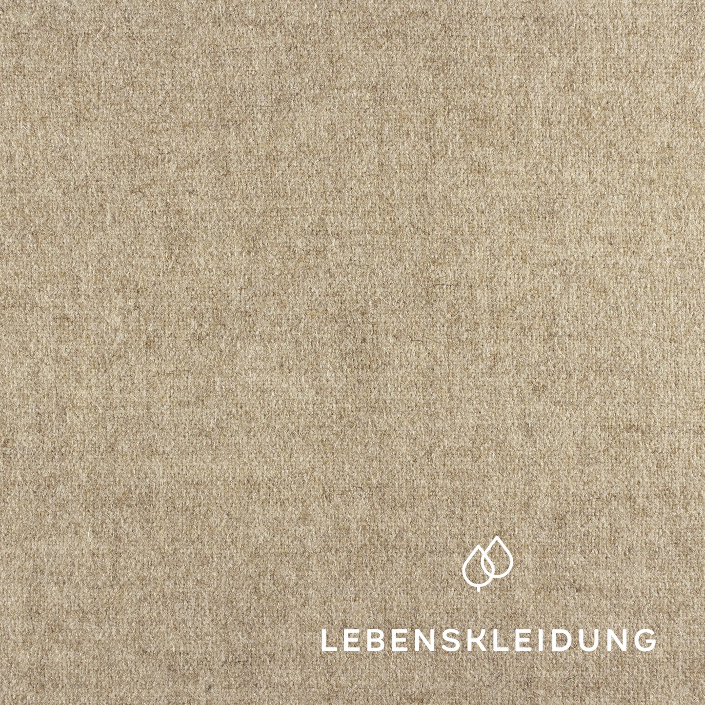 Organic loden made from regional wool - light brown sample – Detail view