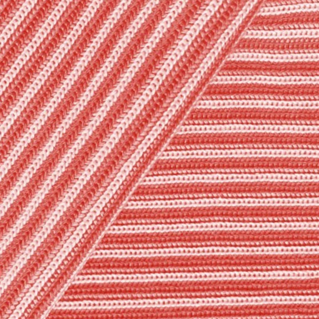 Bio Heavy Knit - Striped Apricot Sunset-Ecru Muster