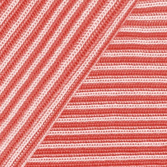 Organic Heavy Knit - Striped Apricot Sunset-Ecru