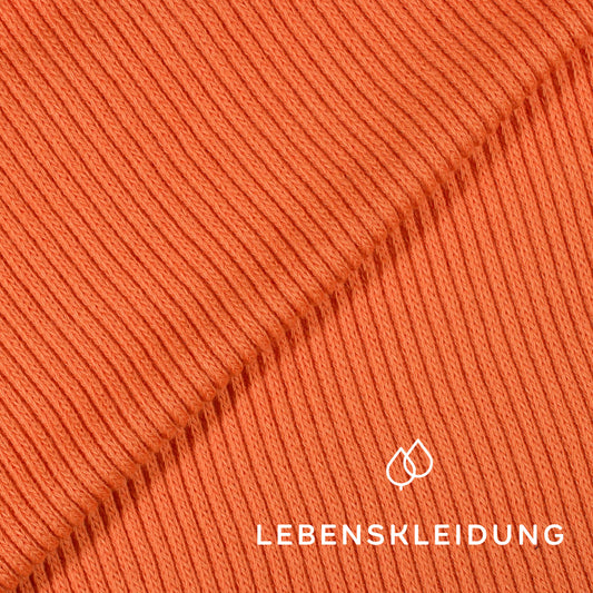 Organic Heavy Knit - Apricot Sunset sample