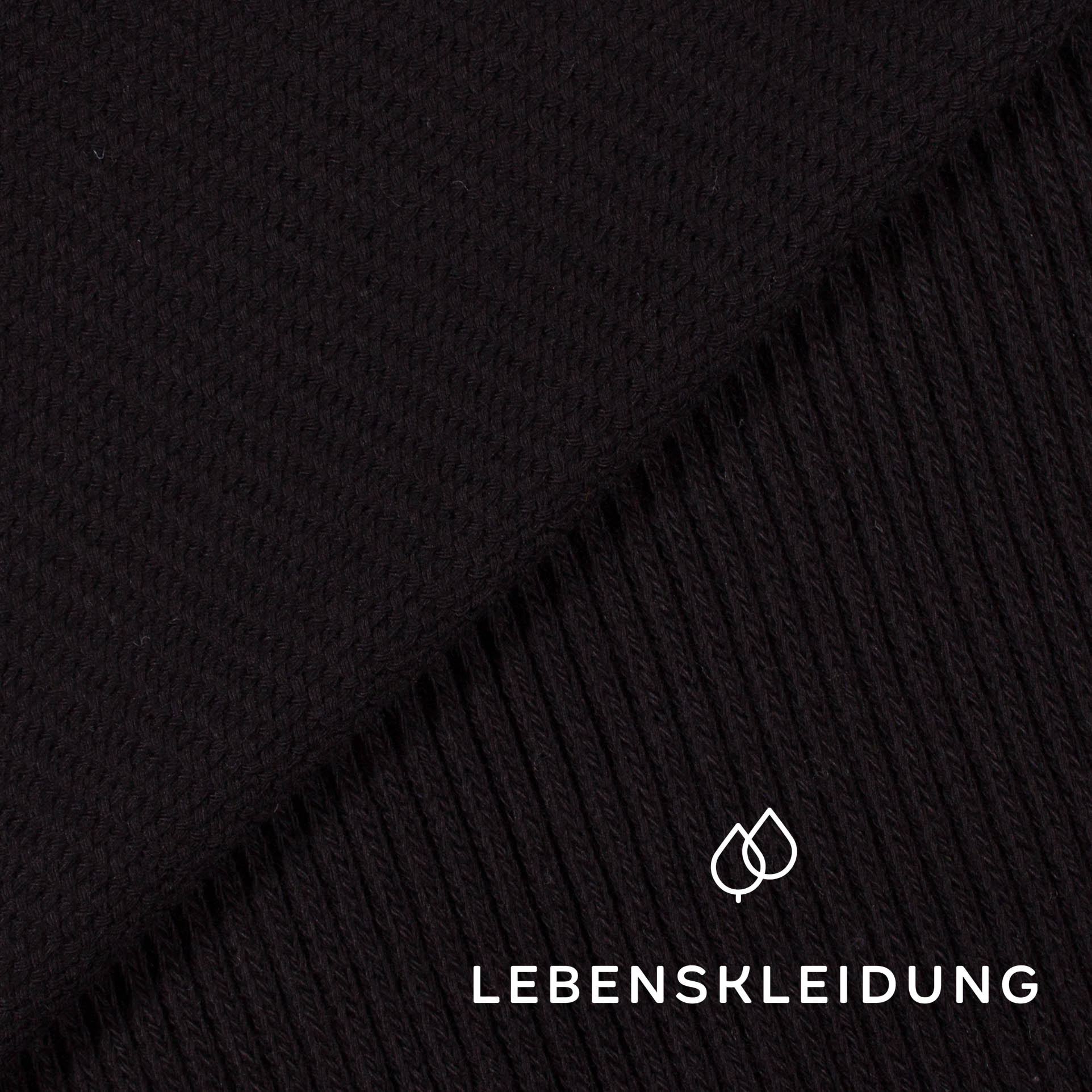 Organic Heavy Knit - Black sample – Close-up