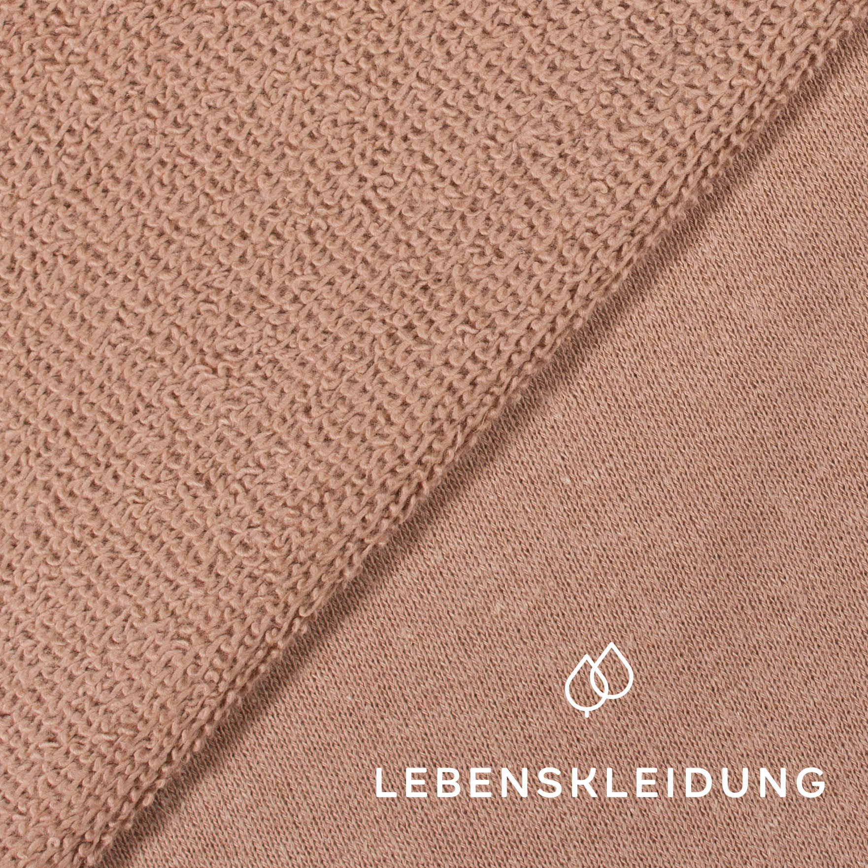 Sweat en coton et chanvre bio - Taupe foncé – Gros plan