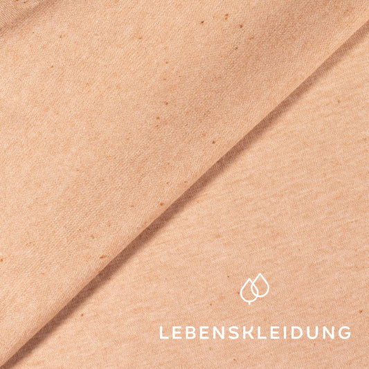 Organic Jersey Color Grown Cotton - White - Color Grown Brown – Detail view