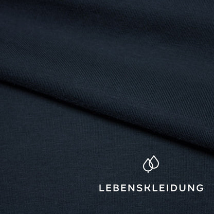 Organic stretch jersey fabric - navy (dark) sample