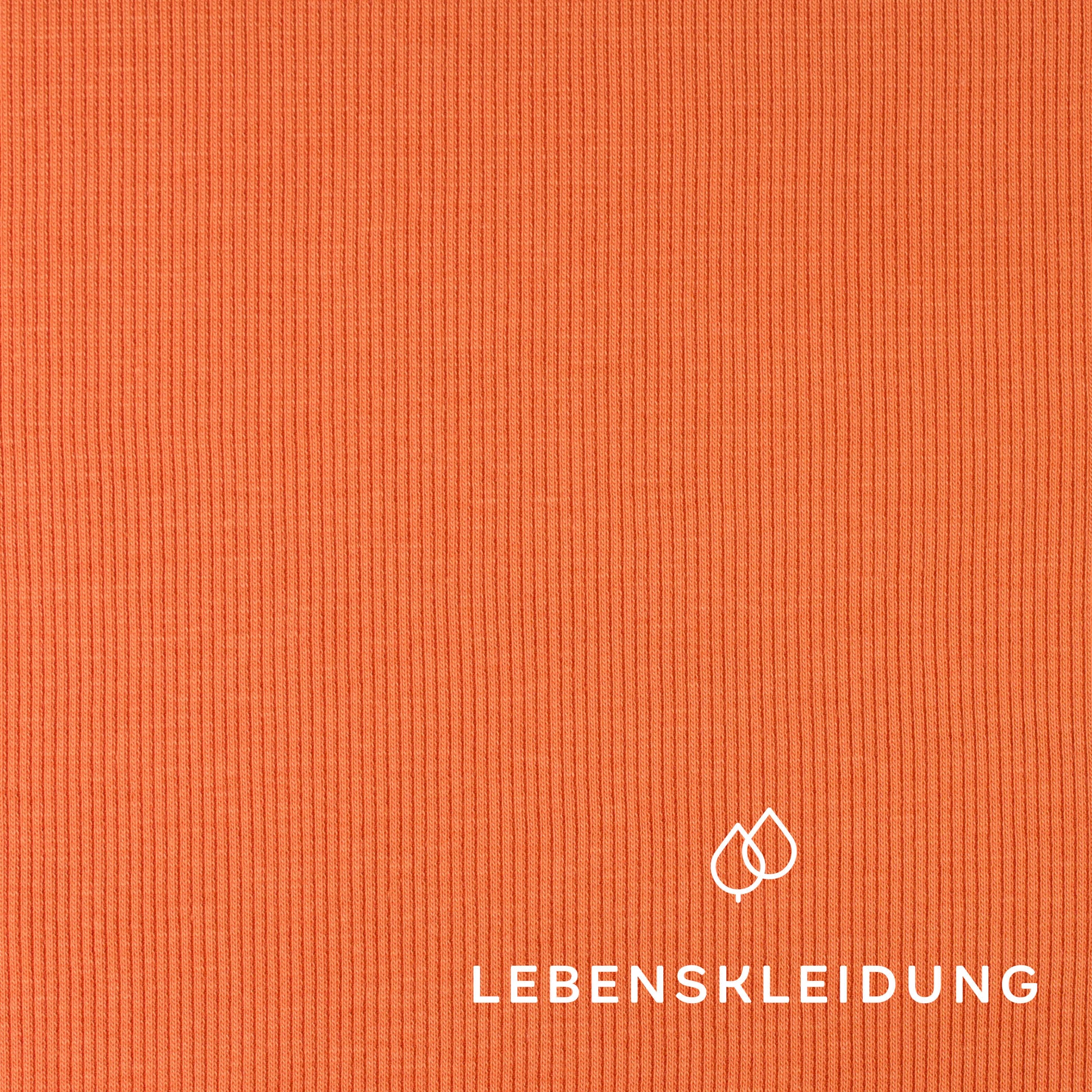 Bio Light Rib - Apricot Sunset Muster – Detailansicht