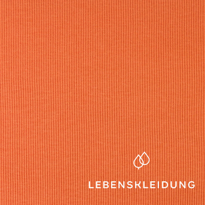 Bio Light Rib - Apricot Sunset Muster – Detailansicht