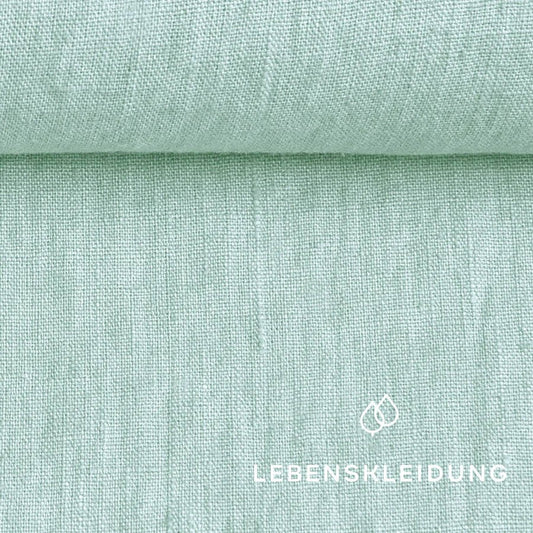 Leinen Stoff - Mint Rain