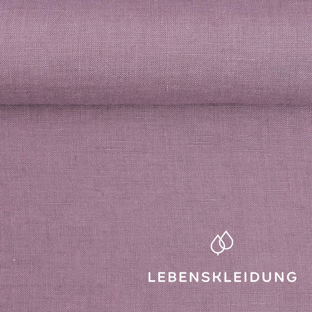 Leinen Stoff - Lilac Muster