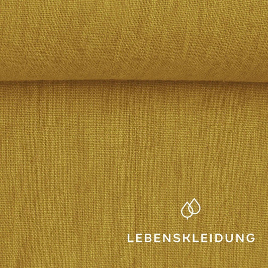 Linen fabric - Mustard sample