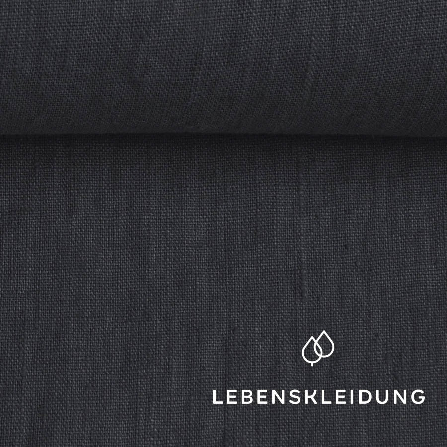Tissu en lin - échantillon anthracite