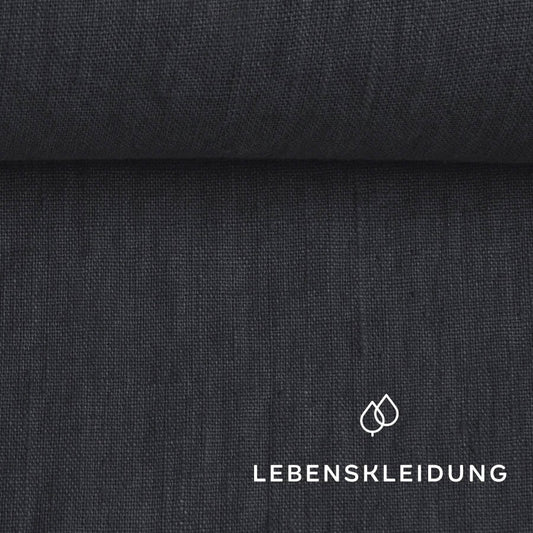 Linen fabric - anthracite sample