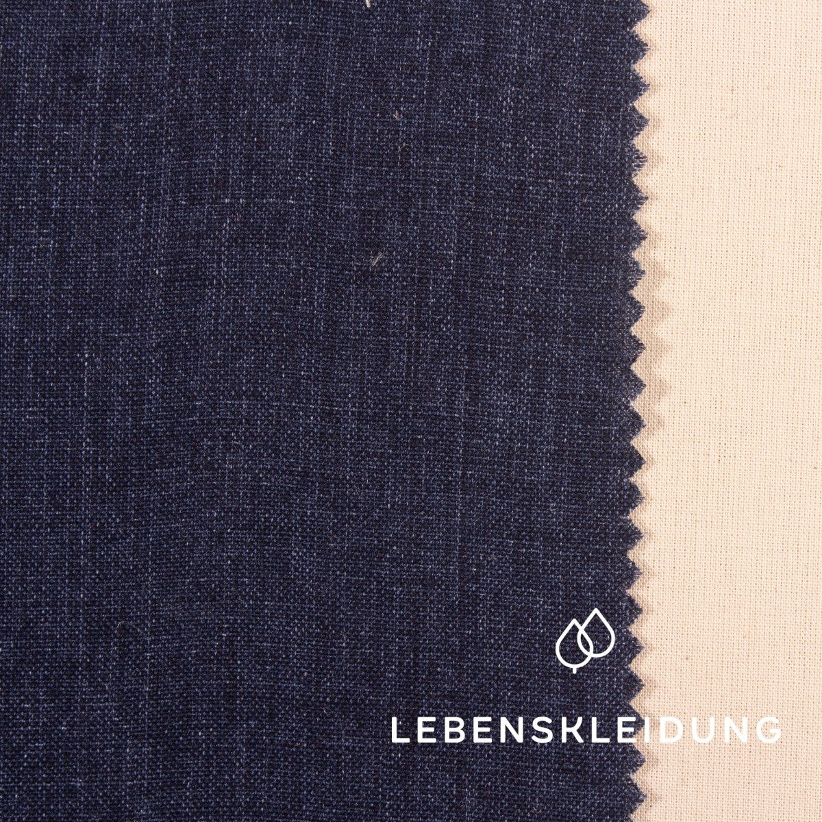 Tissu en lin - échantillon denim délavé