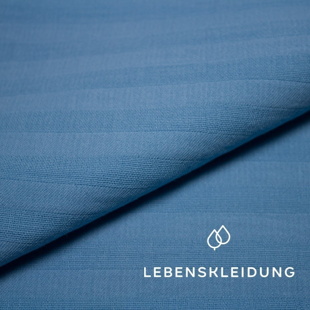 Organic muslin - sky blue sample