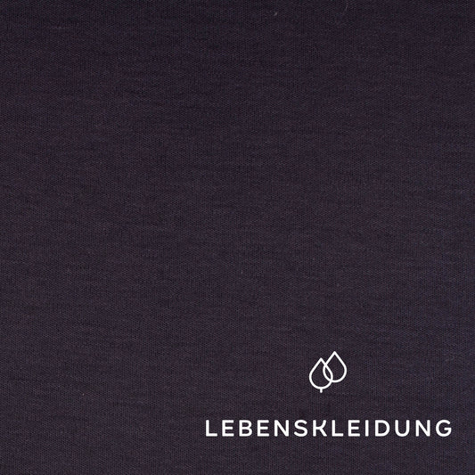 Organic Pima Interlock Fabric - Navy sample – Detail view