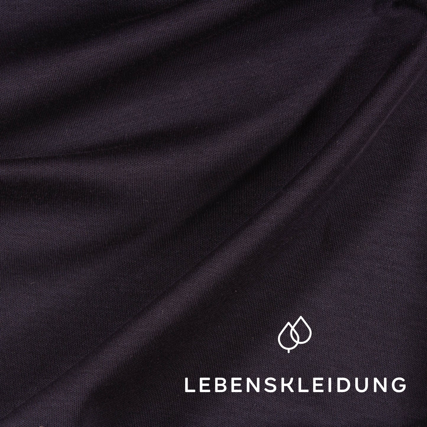 Organic Pima Interlock Fabric - Navy – Close-up