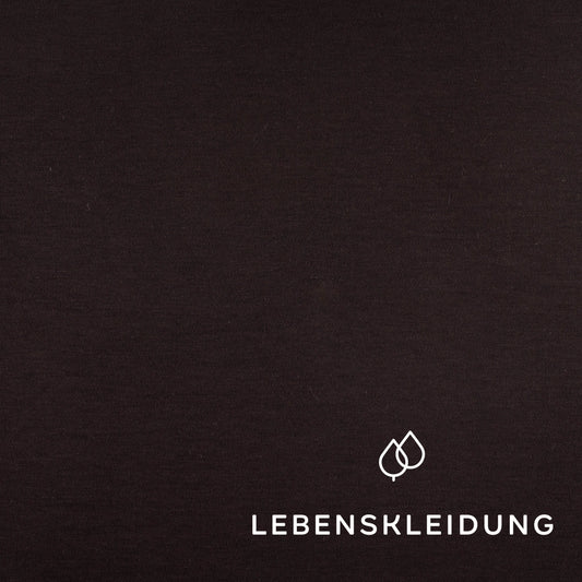 Organic Pima Interlock Fabric - Black sample – Detail view