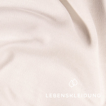 Bio Pima Interlock Stoff - White Muster – Nahaufnahme