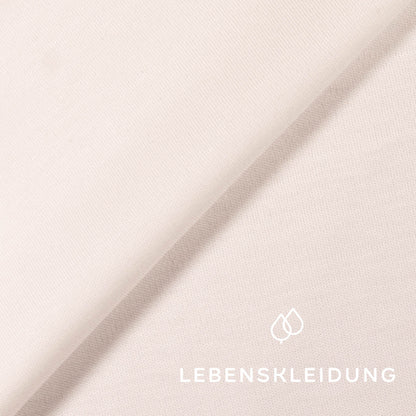 Bio Pima Interlock Stoff - White Muster