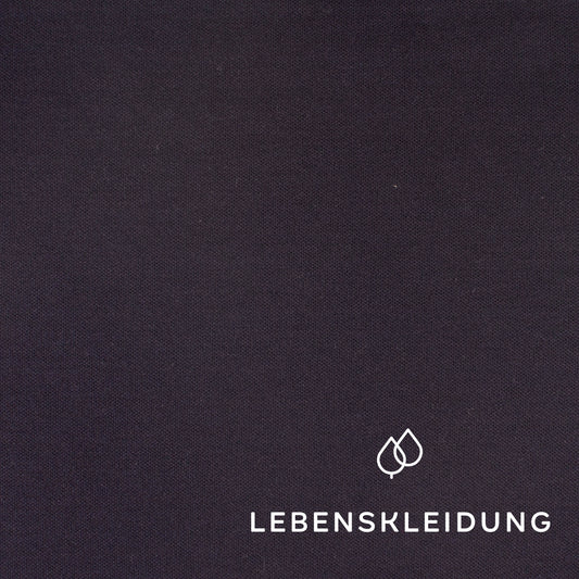 Bio Pique Stoff - Marine – Detailansicht