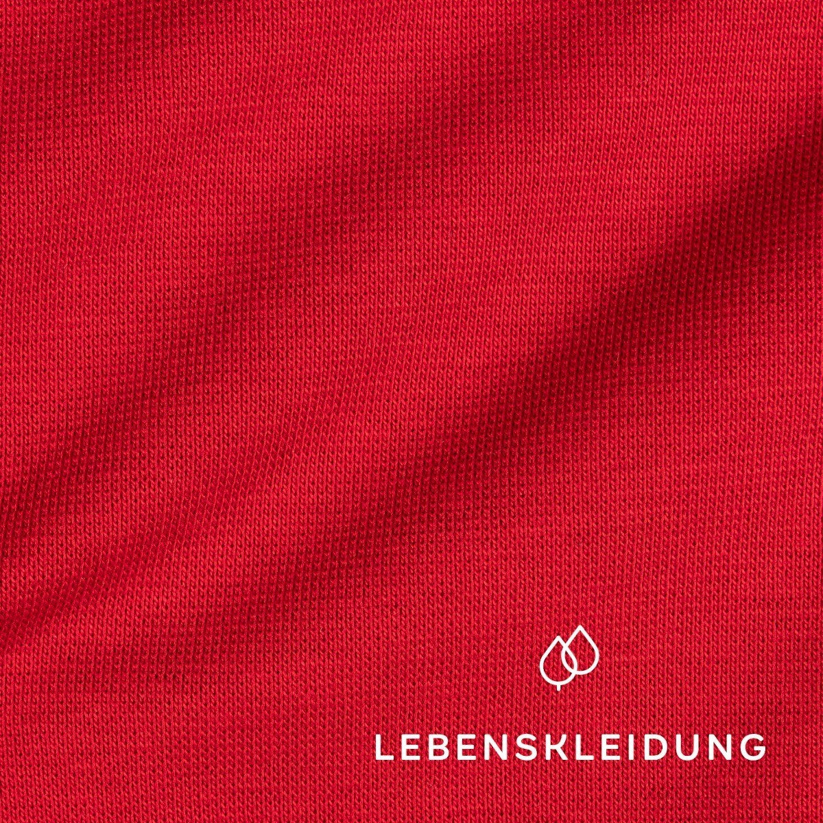 Organic rib knit fabric - Chili – Detail view