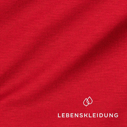 Organic rib knit fabric - Chili – Detail view