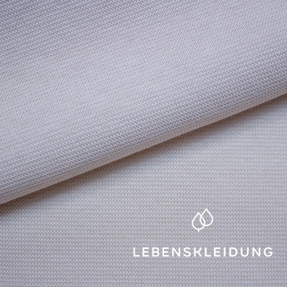 Bio Bündchen Stoff - Light Taupe – Detailansicht