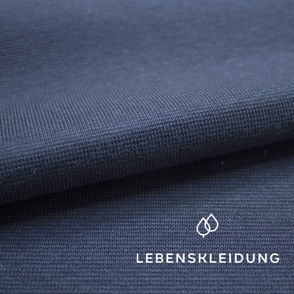 Bio Bündchen Stoff - Navy Muster