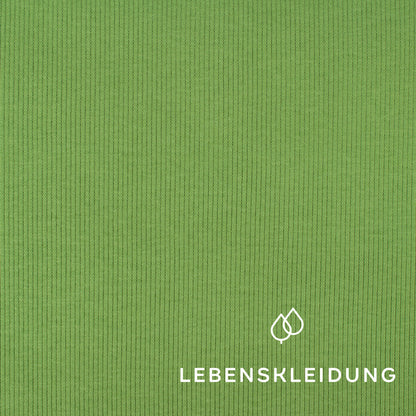 Organic ribbing fabric - Opuntia Green – Detail view
