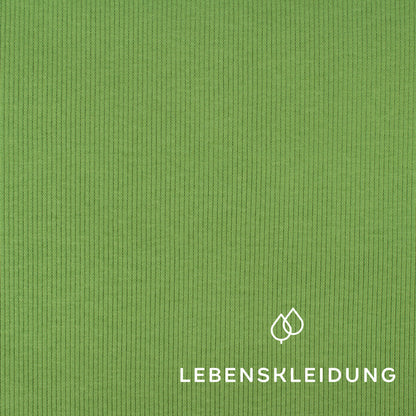Tissu côtelé biologique - échantillon vert Opuntia – Vue détaillée