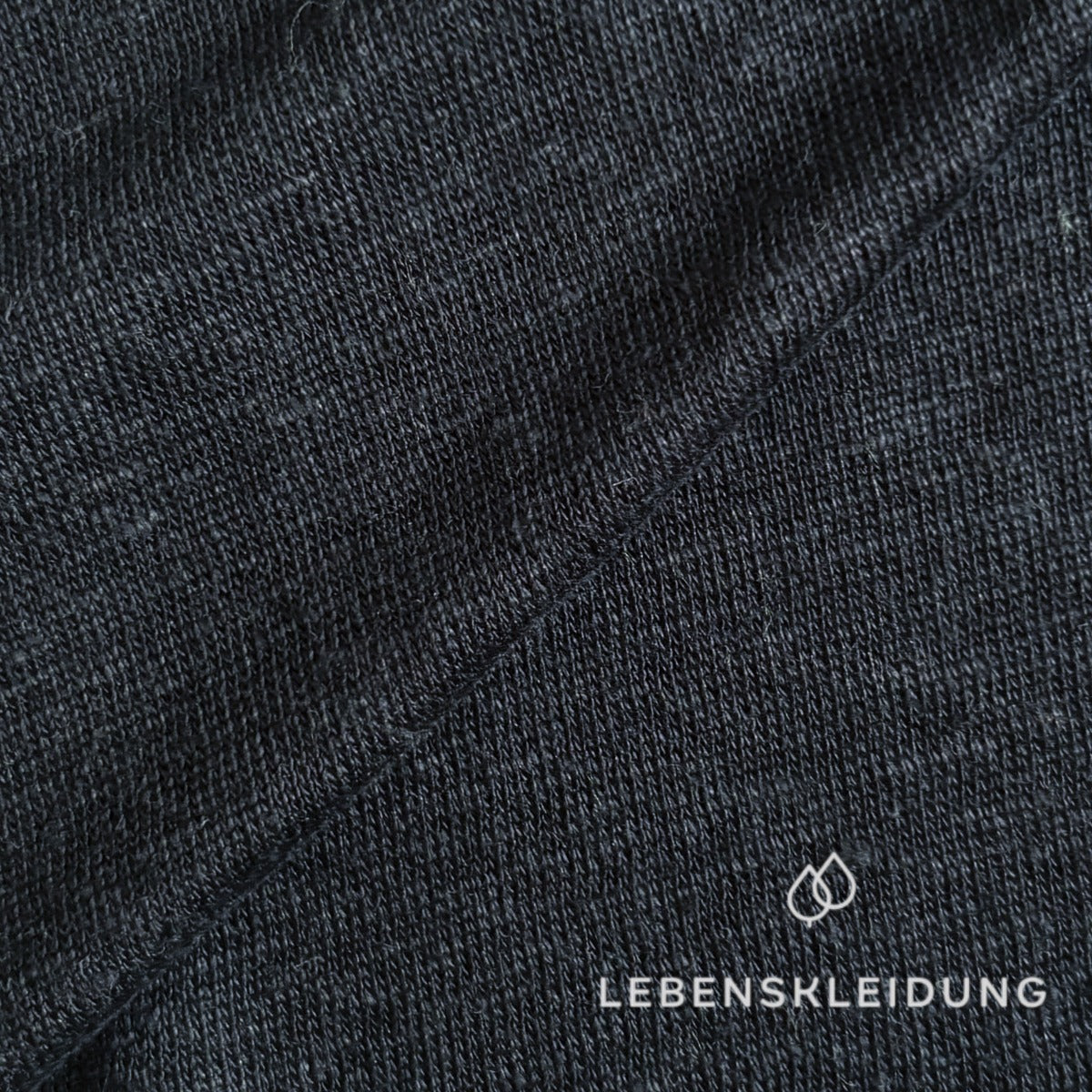 Re-Life Bio-Leinen Jersey Stoff - Marine Muster