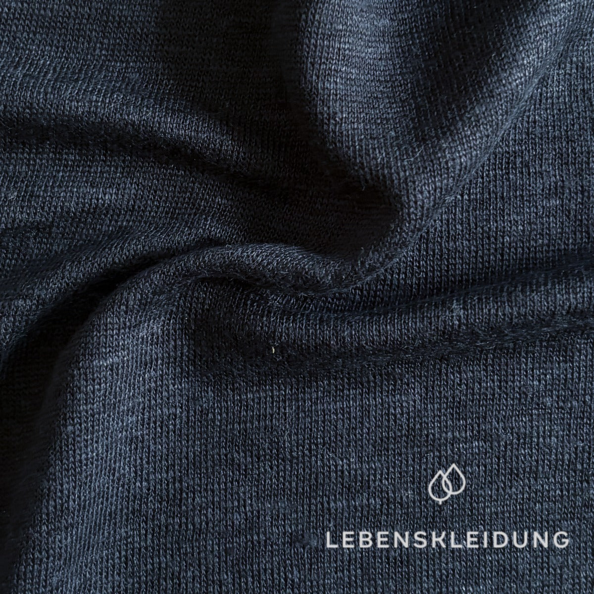Re-Life Organic Linen Jersey Fabric - Navy