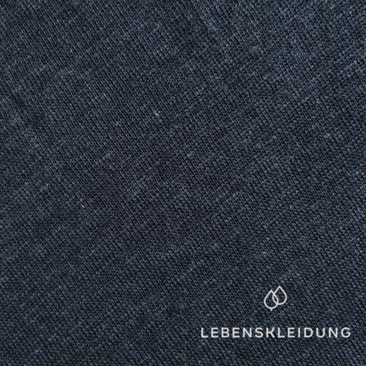 Jersey de lin biologique Re-Life - Bleu marine – Gros plan