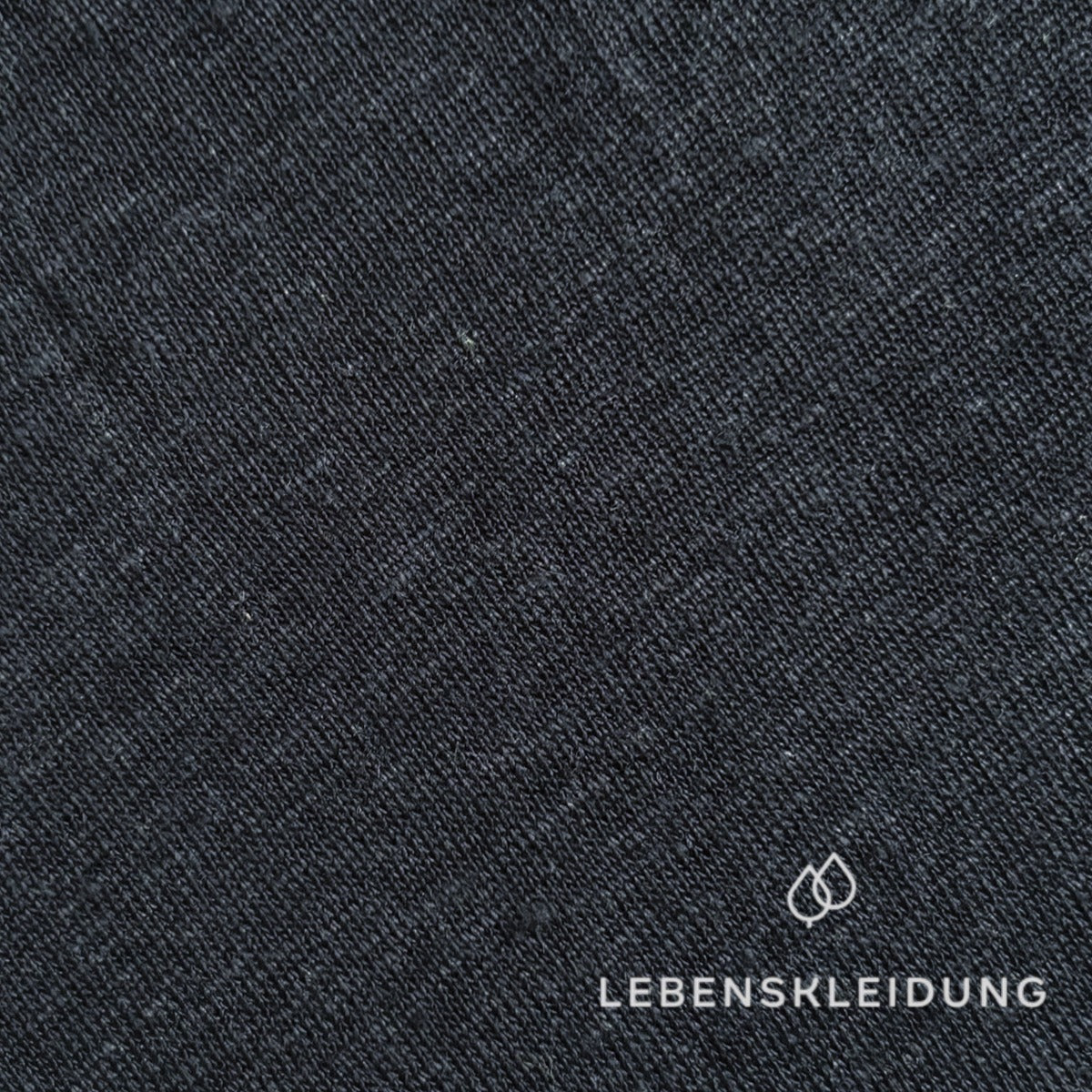 Re-Life Bio-Leinen Jersey Stoff - Marine Muster – Detailansicht
