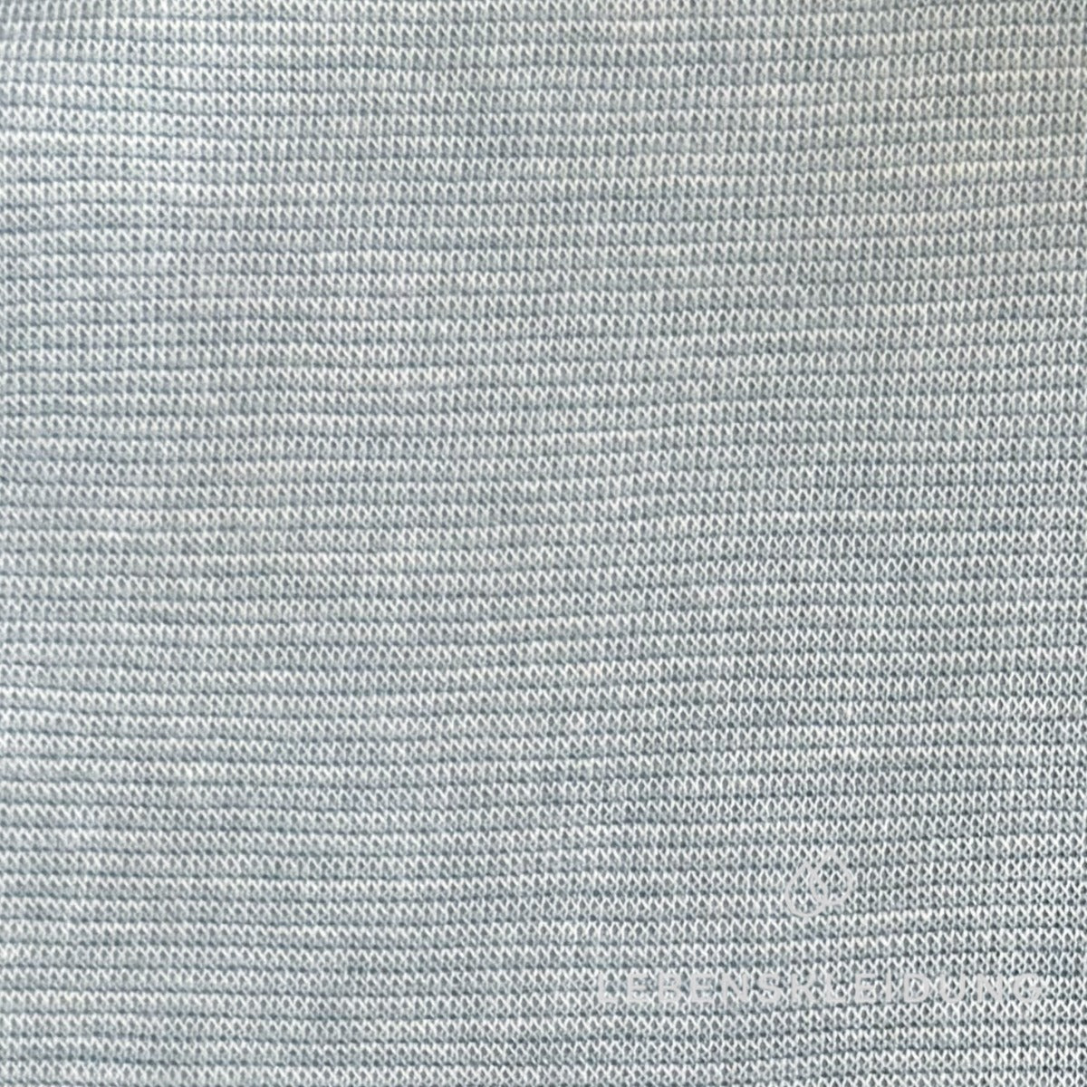 Re-Life Feingestreifter Rib 1x1 Jersey aus Bio-Wolle mit Elasthan - Salbei